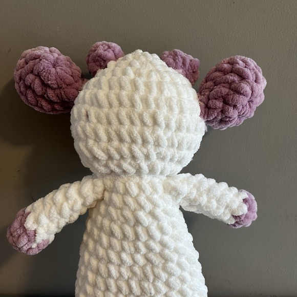 Handmade Crochet Stuffed Animal Cow Homemade Craft Baby Toy Collectible Gift - Picture 8 of 11